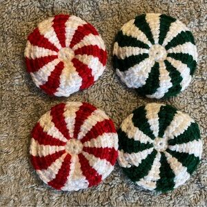Peppermint coasters set of 4